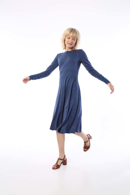 Danesigrid Cotton Dress Cold Slate MARKBLOMST