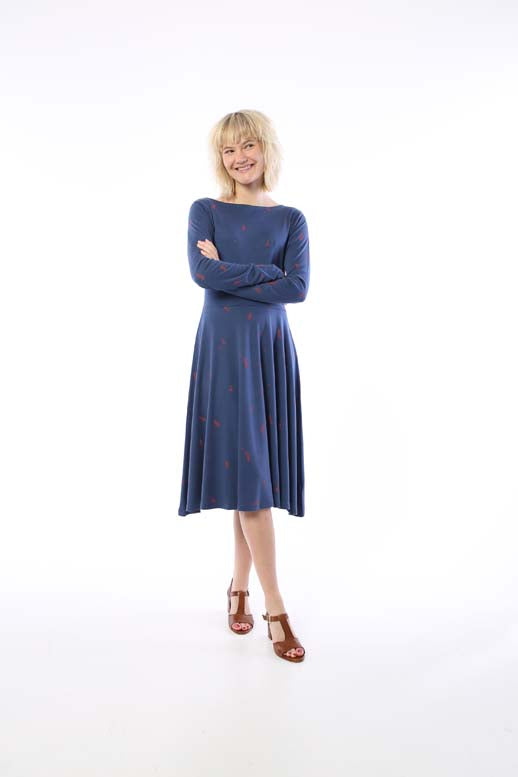 Danesigrid Cotton Dress Cold Slate MARKBLOMST