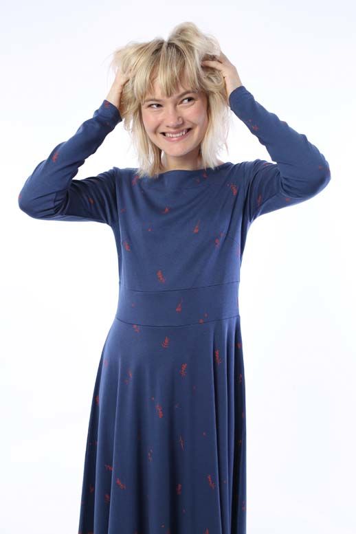 Danesigrid Cotton Dress Cold Slate MARKBLOMST