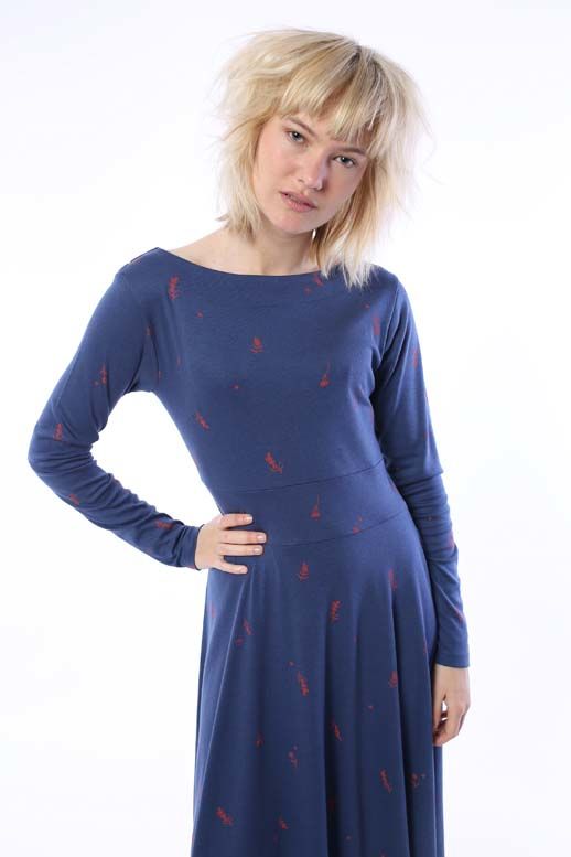 Danesigrid Cotton Dress Cold Slate MARKBLOMST