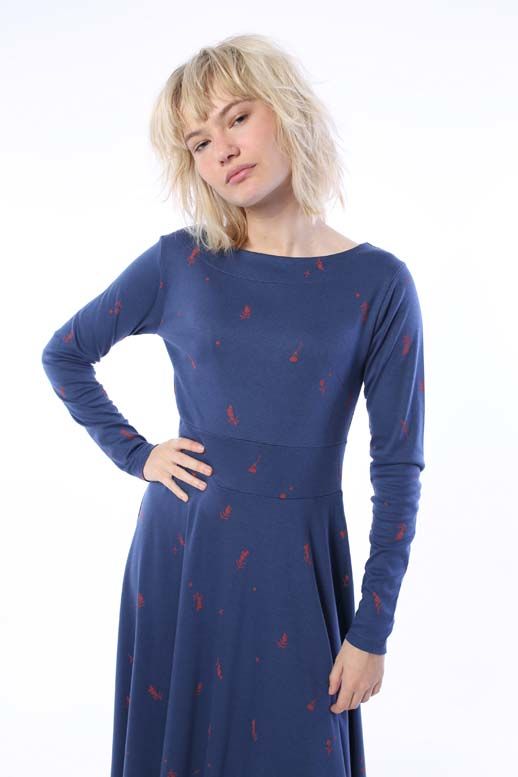 Danesigrid Cotton Dress Cold Slate MARKBLOMST