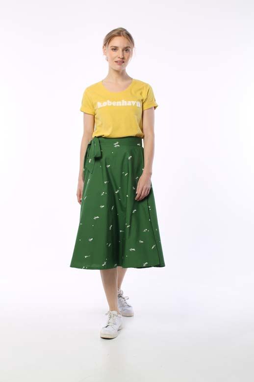 Danemikkelsen Poplin Skirt Cactus MARKBLOMST