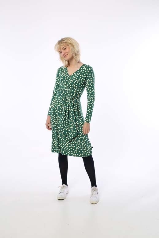 Danevalborg Dress Hunter Green/Chalk BIG FUNNY DOTS