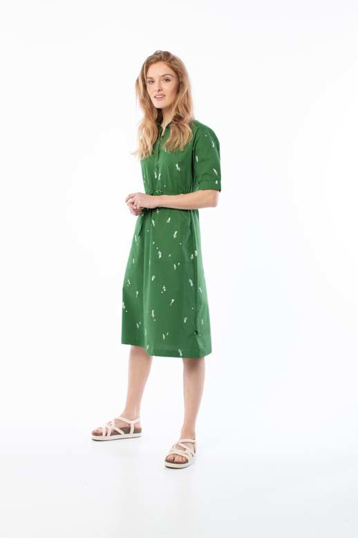 Danesusanne Poplin Dress Cactus MARKBLOMST