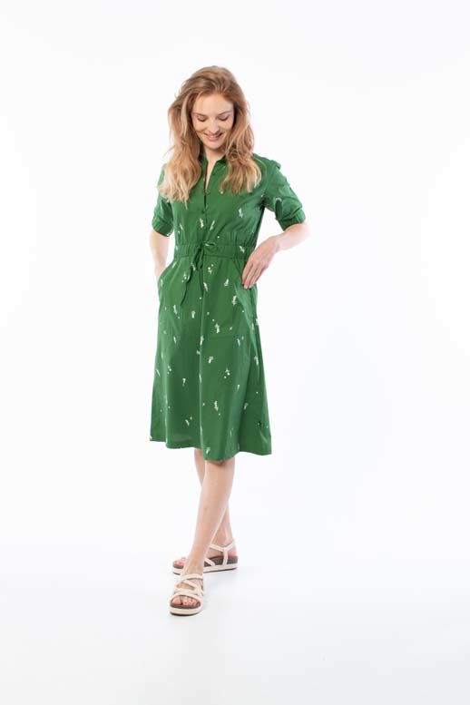 Danesusanne Poplin Dress Cactus MARKBLOMST