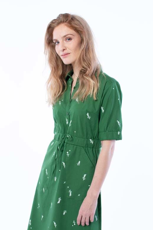 Danesusanne Poplin Dress Cactus MARKBLOMST