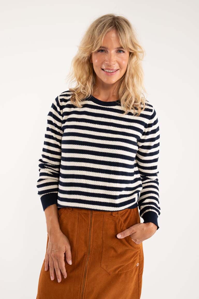 Danepearly Pearl Knit Sweater Navy/Offwhite