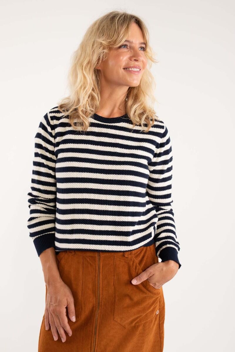 Danepearly Pearl Knit Sweater Navy/Offwhite