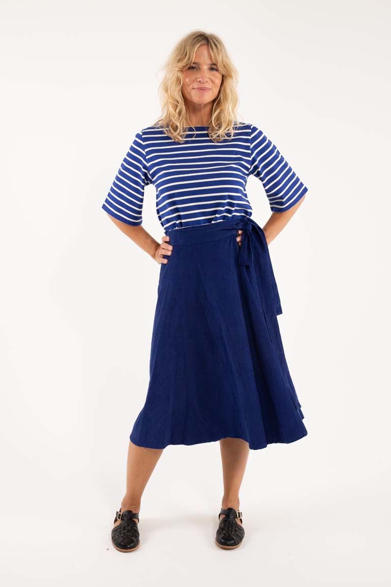 Danemikkelsen Cord Skirt Royal Blue