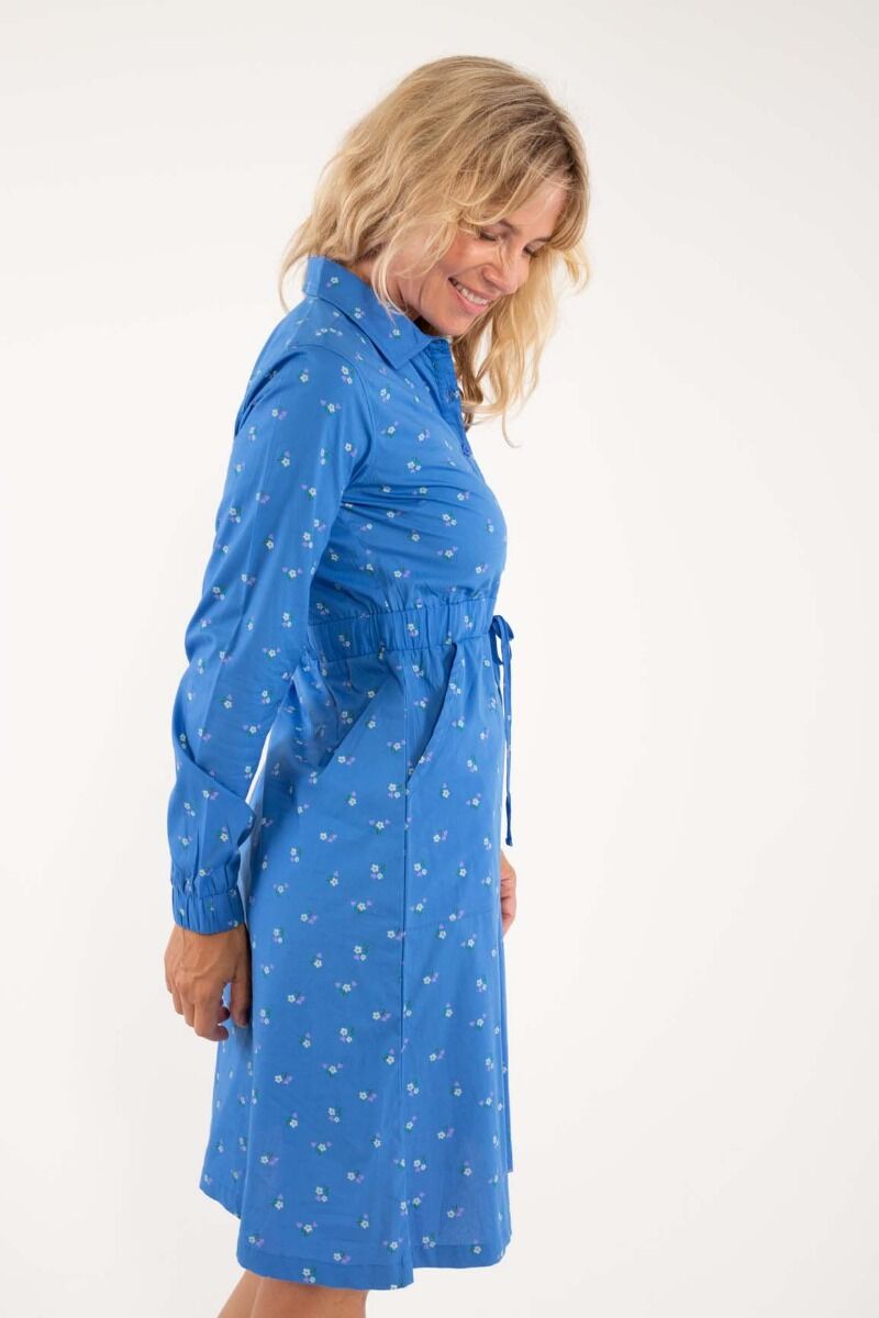 ORGANIC - Daneditte Dress Blue MINI FLOWER
