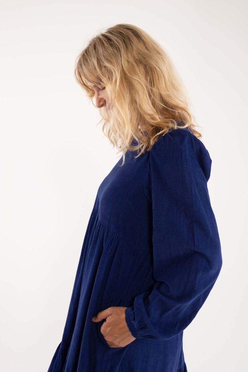 Danoktober Cord Dress Royal Blue