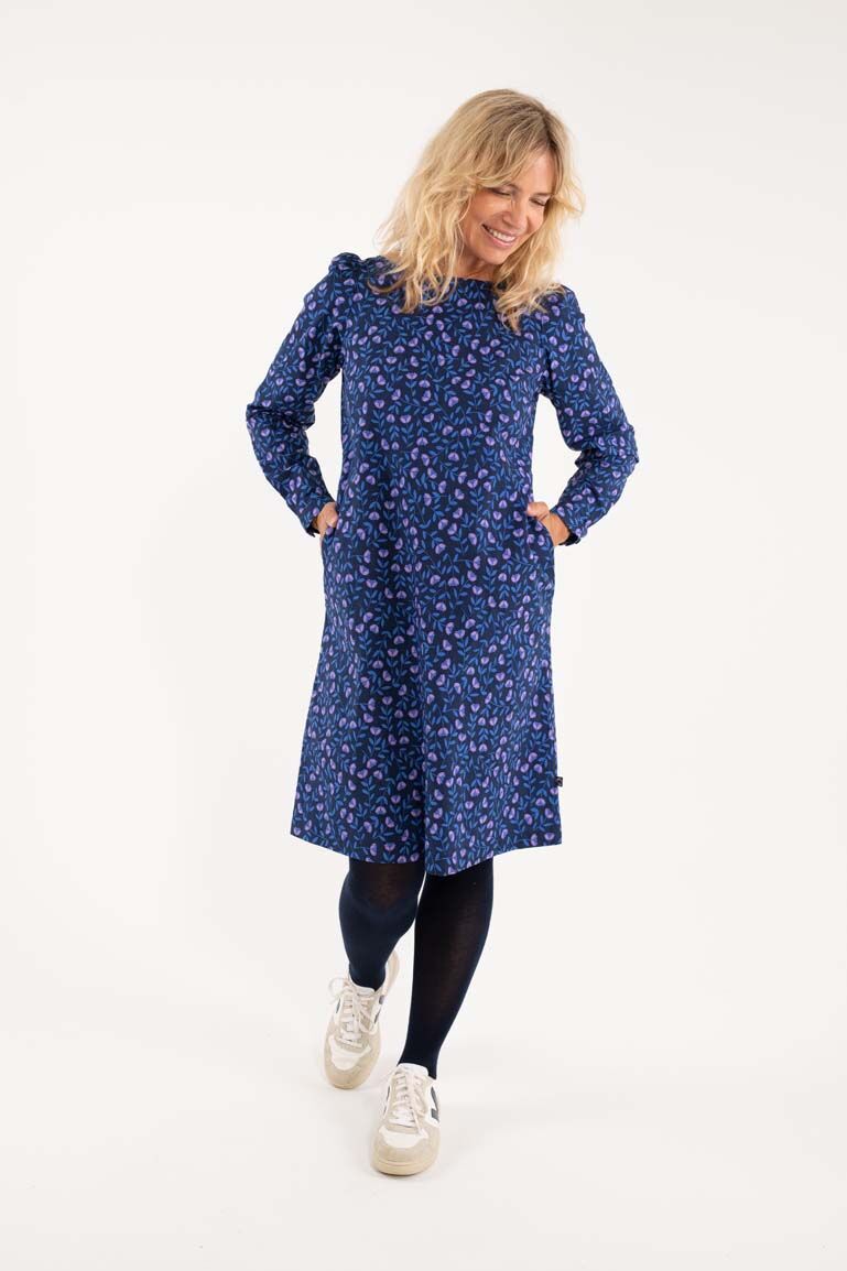 Danelund Dress Navy/Lilac FLEURIE