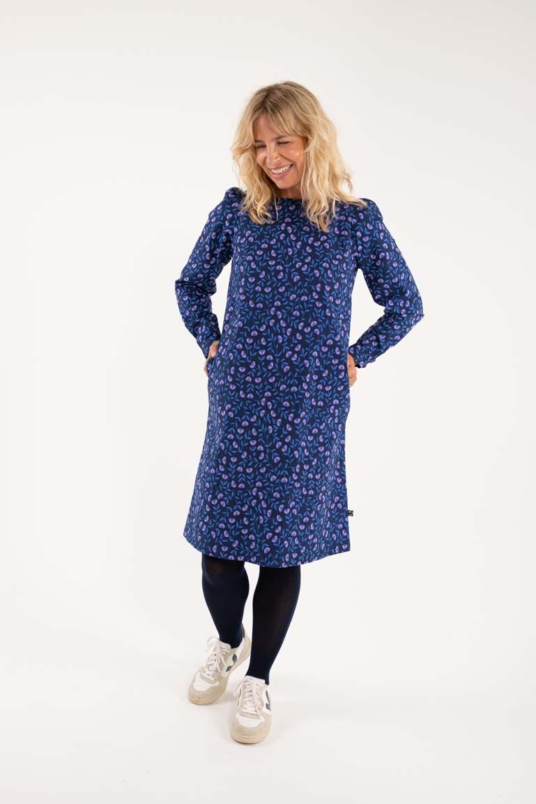 Danelund Dress Navy/Lilac FLEURIE