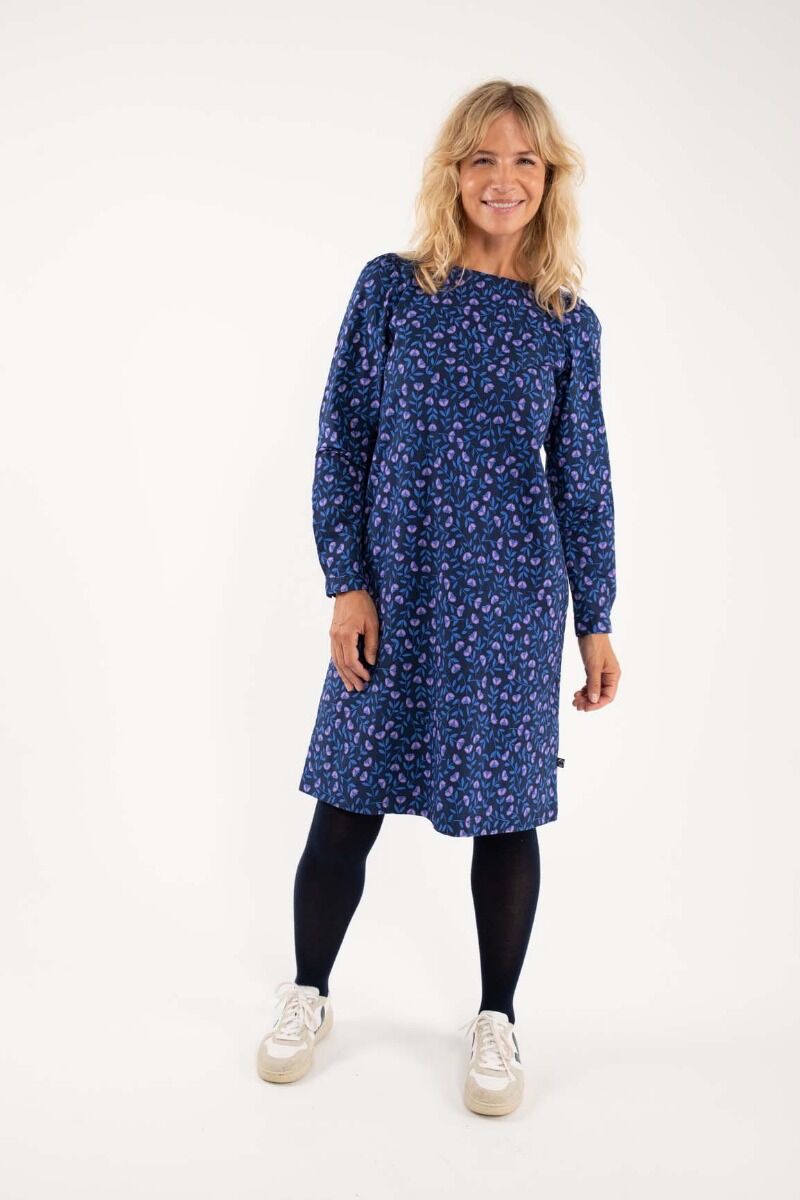 Danelund Dress Navy/Lilac FLEURIE
