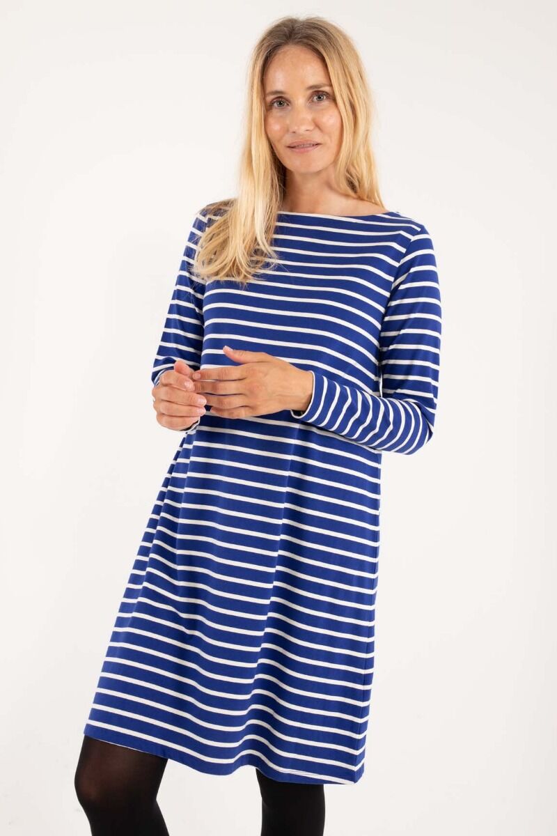 Danenassau Dress Royal Blue/Off white