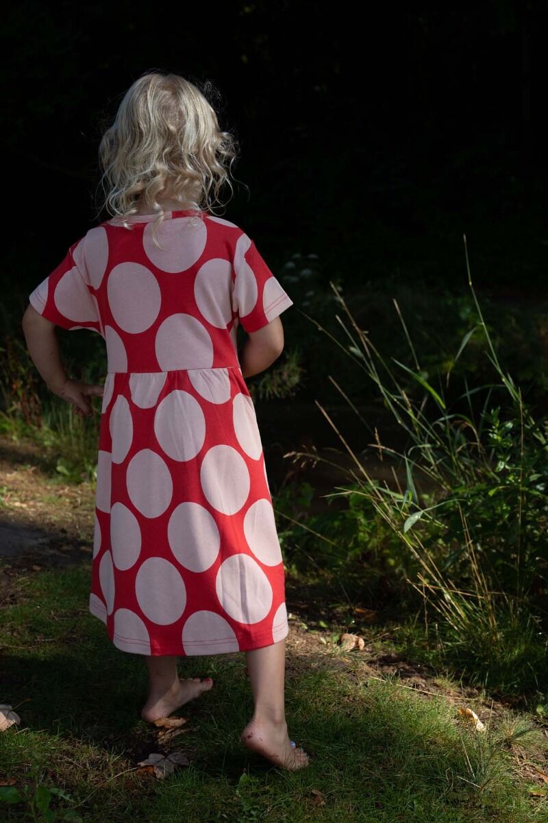 ORGANIC - Danelollipop Dress Ribs/chalk MEGADOTS