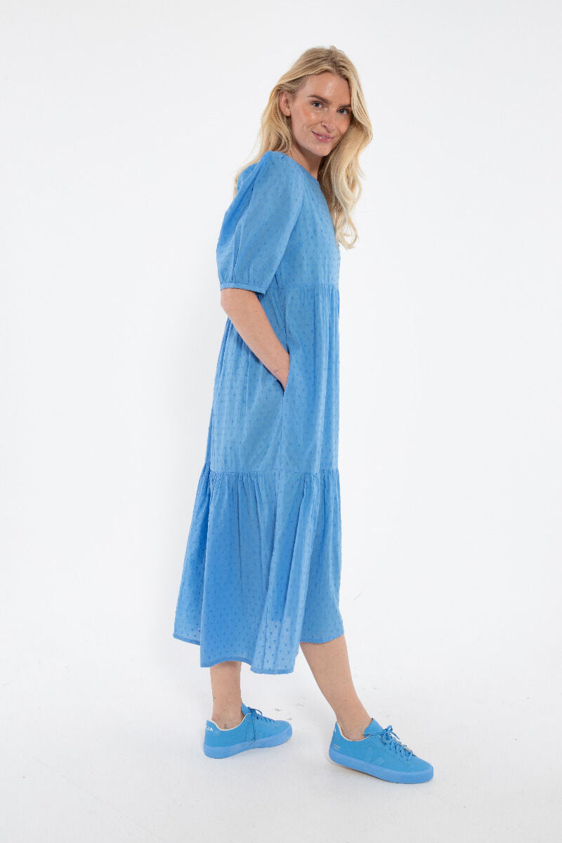 Danejuli Cotton Dot Dress Ice Blue