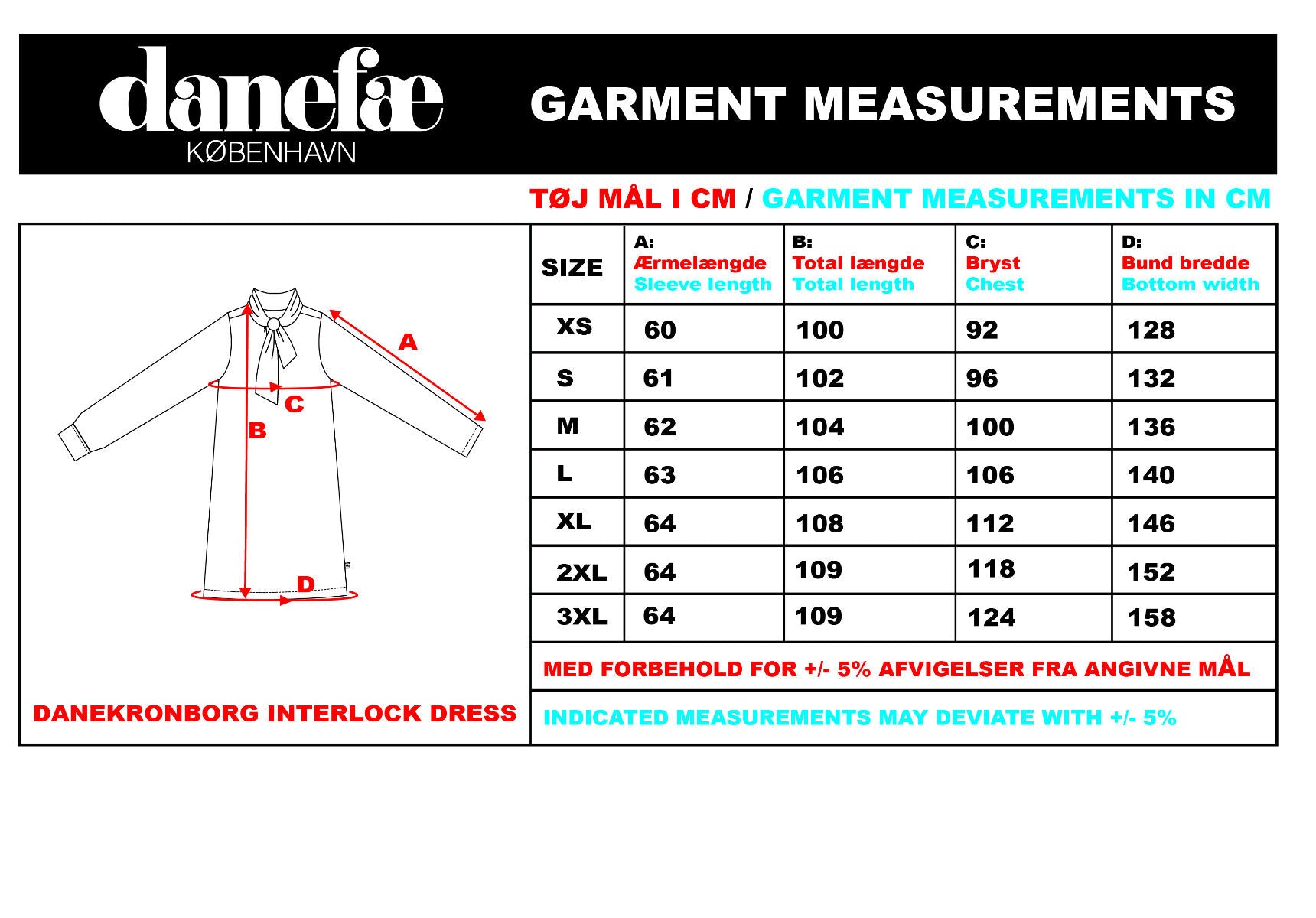 Danekronborg Heavy Interlock Dress Black FLOWFOREST