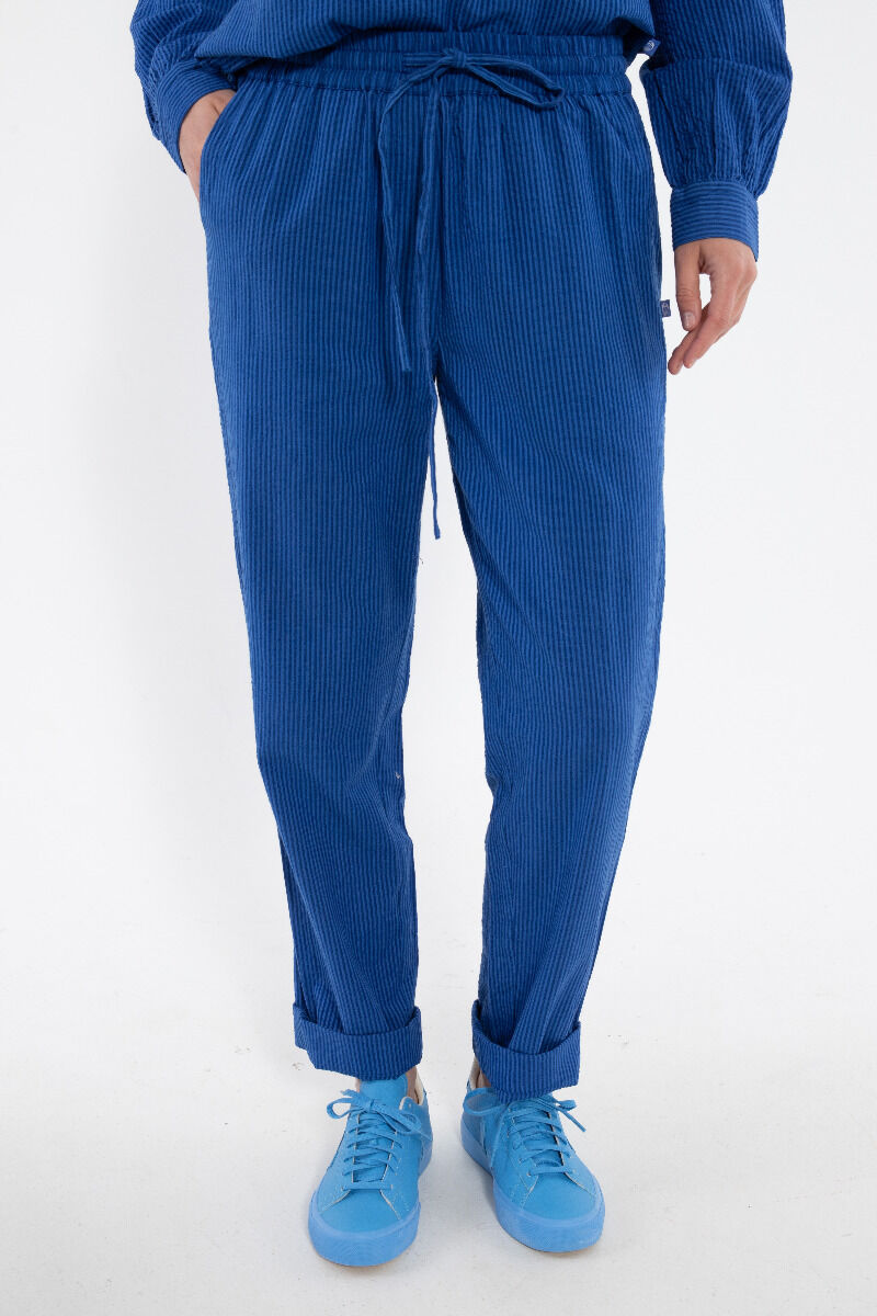 Daneliseleje Seersucker Pants Deep Marine/Klein Blue