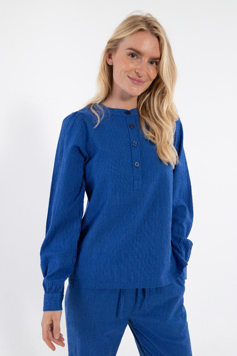 Danesanna Seersucker Shirt Deep Marine/Klein Blue