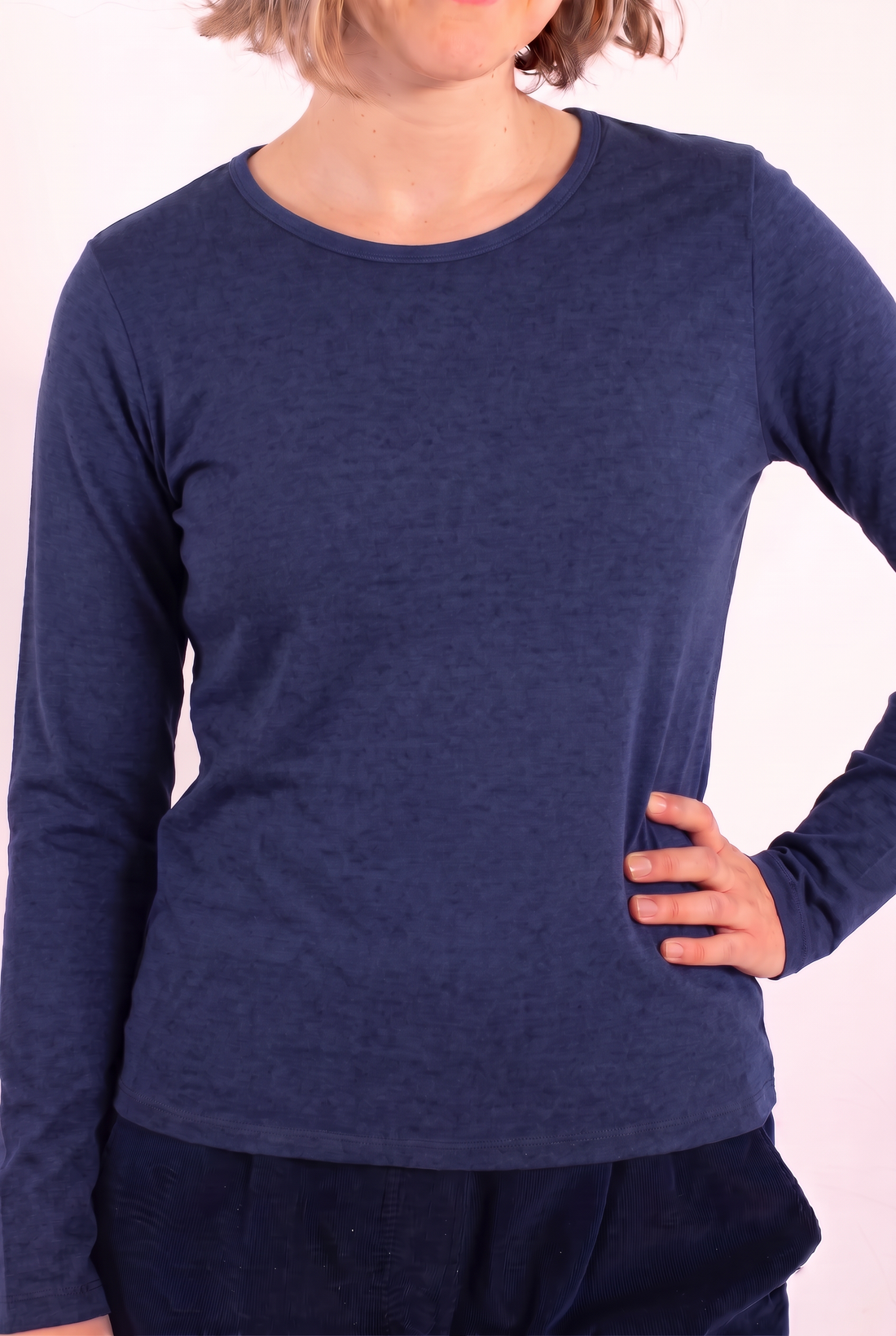ESS - Danepleasure Wool LS Tee Deep Blue