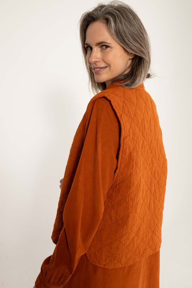 Danevibeke Quilt Vest Ginger
