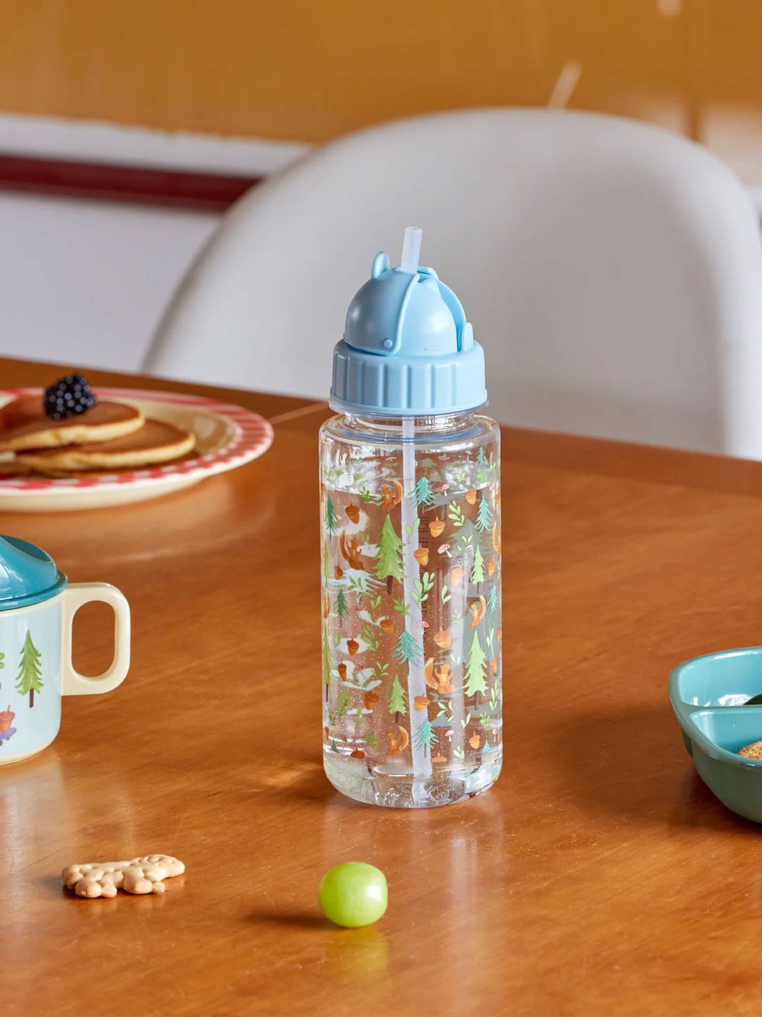 Rice Drinking Bottle Blue Happy Forest