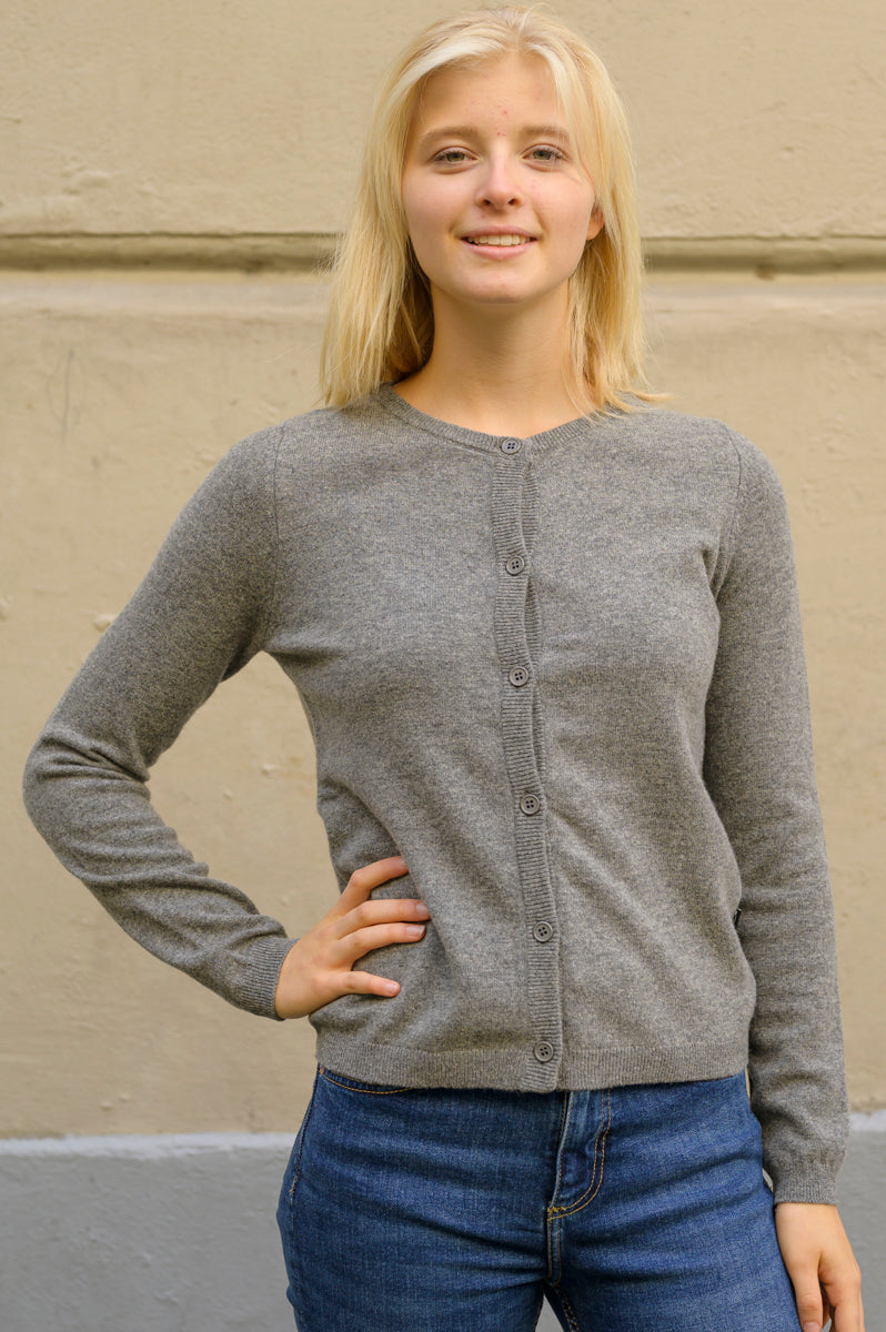 ESS - Forget me not Merino Cardigan Heather Grey