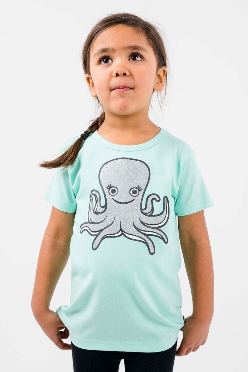 Børne T-Shirt med Blæksprutte