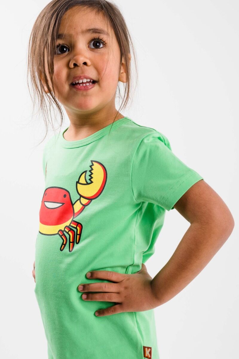 T-shirt til børn med krabbe