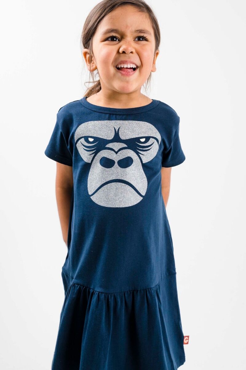 Kjole til børn med gorilla