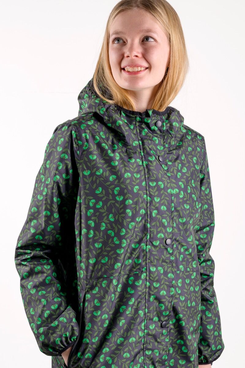 Danedith Rainjacket Black/khaki Fleurie