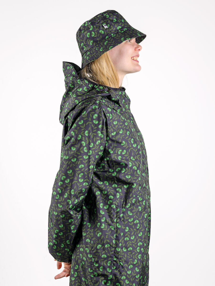 Danedith Rainjacket Black/khaki Fleurie