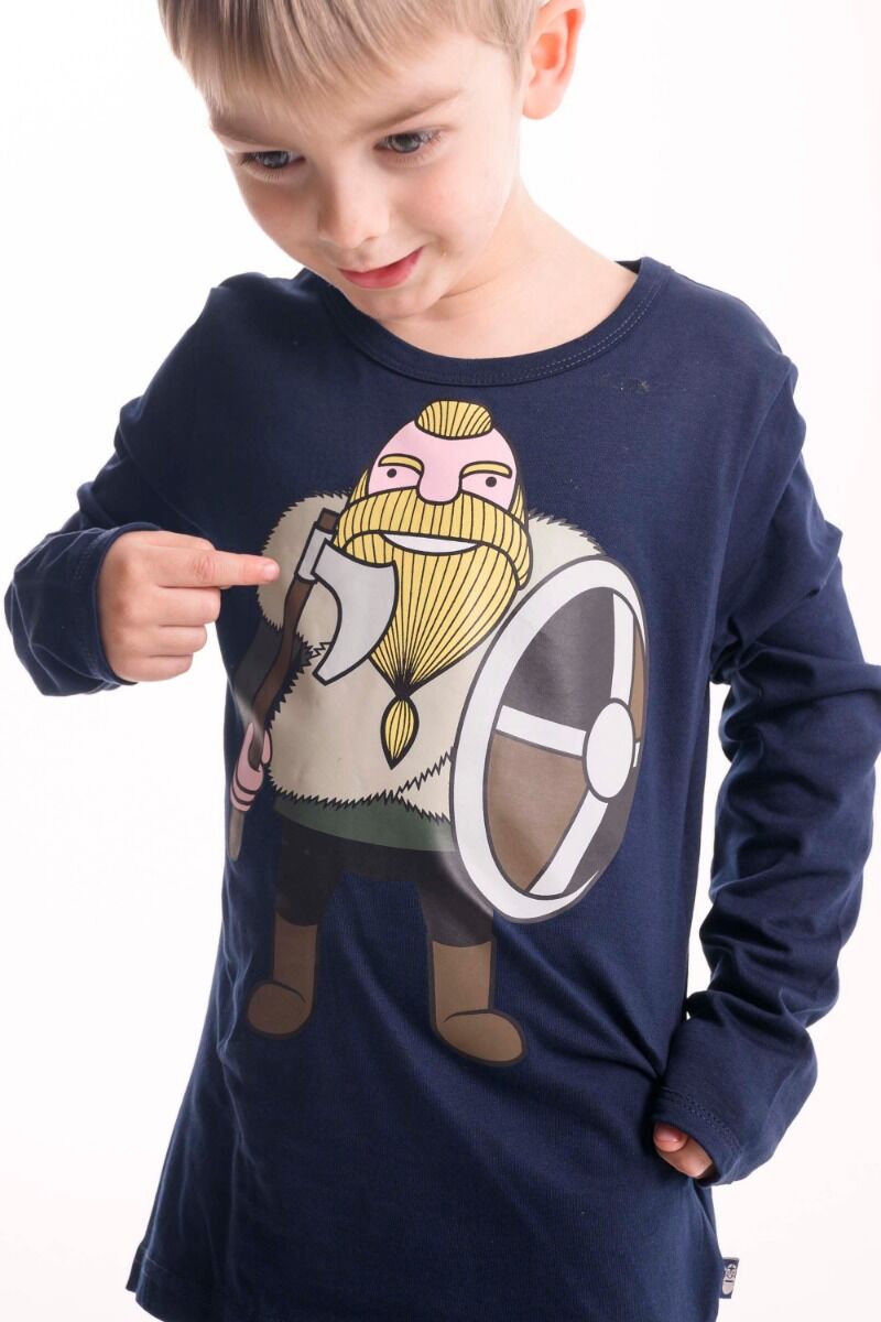 Bluse med viking til børn