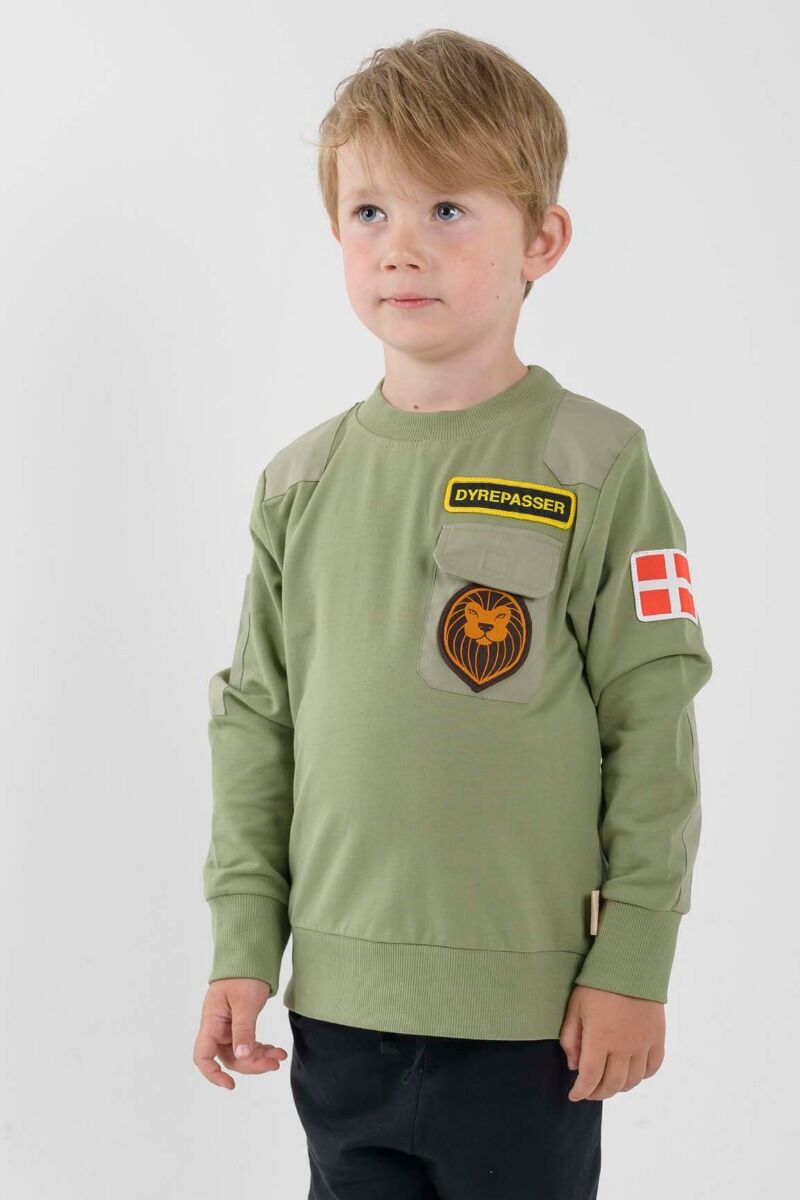 Skøn dyrepasser sweatshirt til børn med fine detaljer