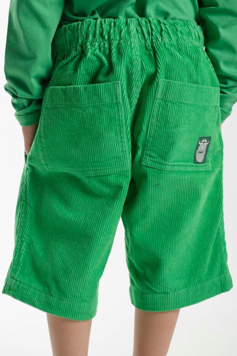 Fløjls shorts til børn i grøn