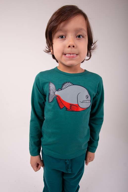 Dyrmammal Tee Grey Green PIRATFISK