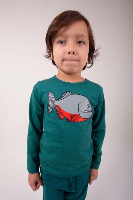 Dyrmammal Tee Grey Green PIRATFISK