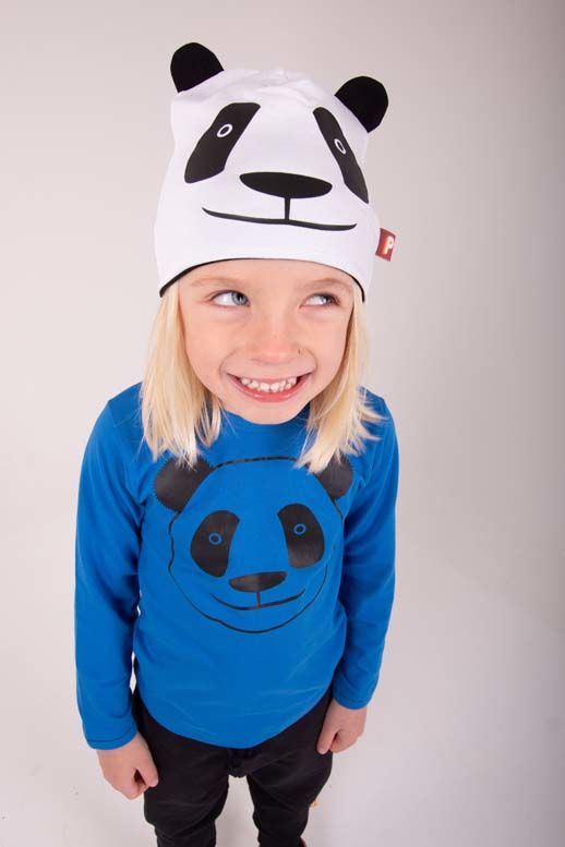 Bamse Beanie Black/Offwhite PANDA