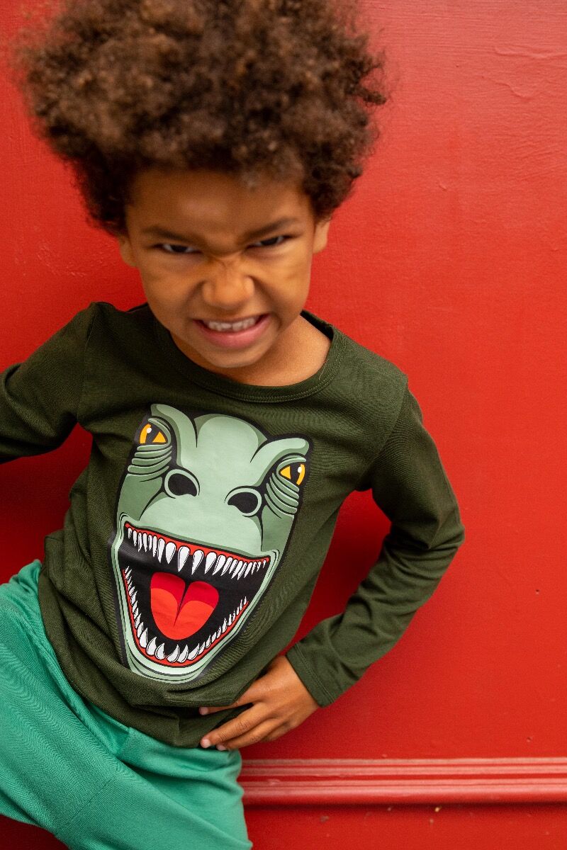 Bluse til Børn med T-rex dinosaurus