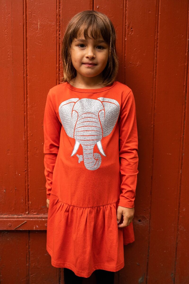 Dyrzanzi Dress LS Fall Coral ELEFANT
