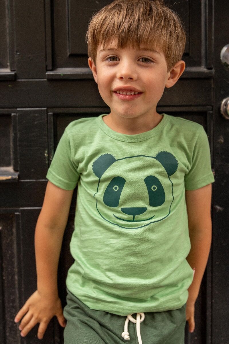 T-shirt til børn med panda