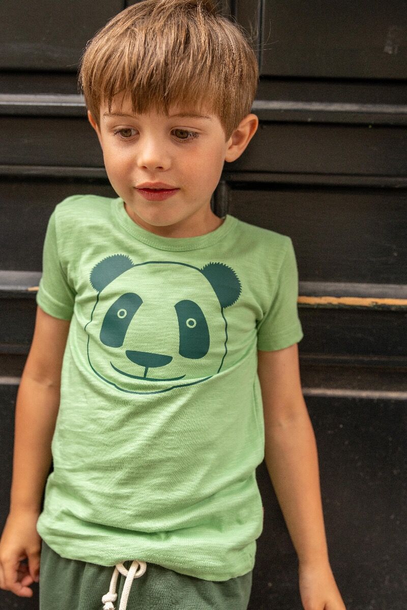 T-shirt til børn med panda