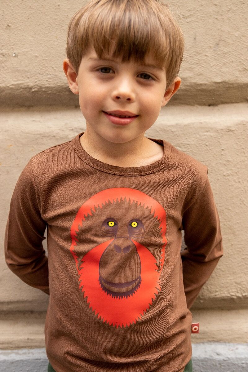 Bluse til Børn med Orangutang