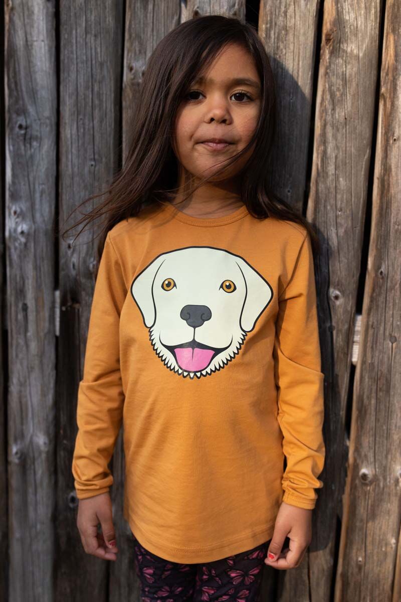 Bluse til børn med hund