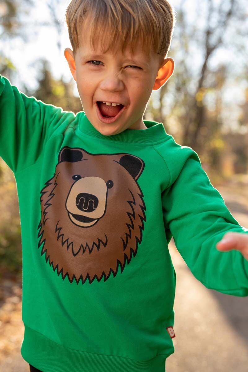 Sweater til Børn med Brun Bjørn