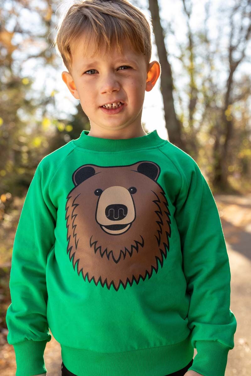 Sweater til Børn med Brun Bjørn