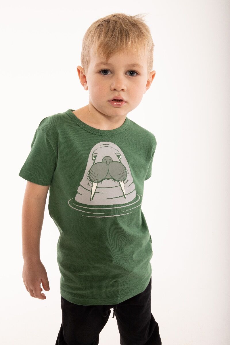 T-shirt til børn med hvalros