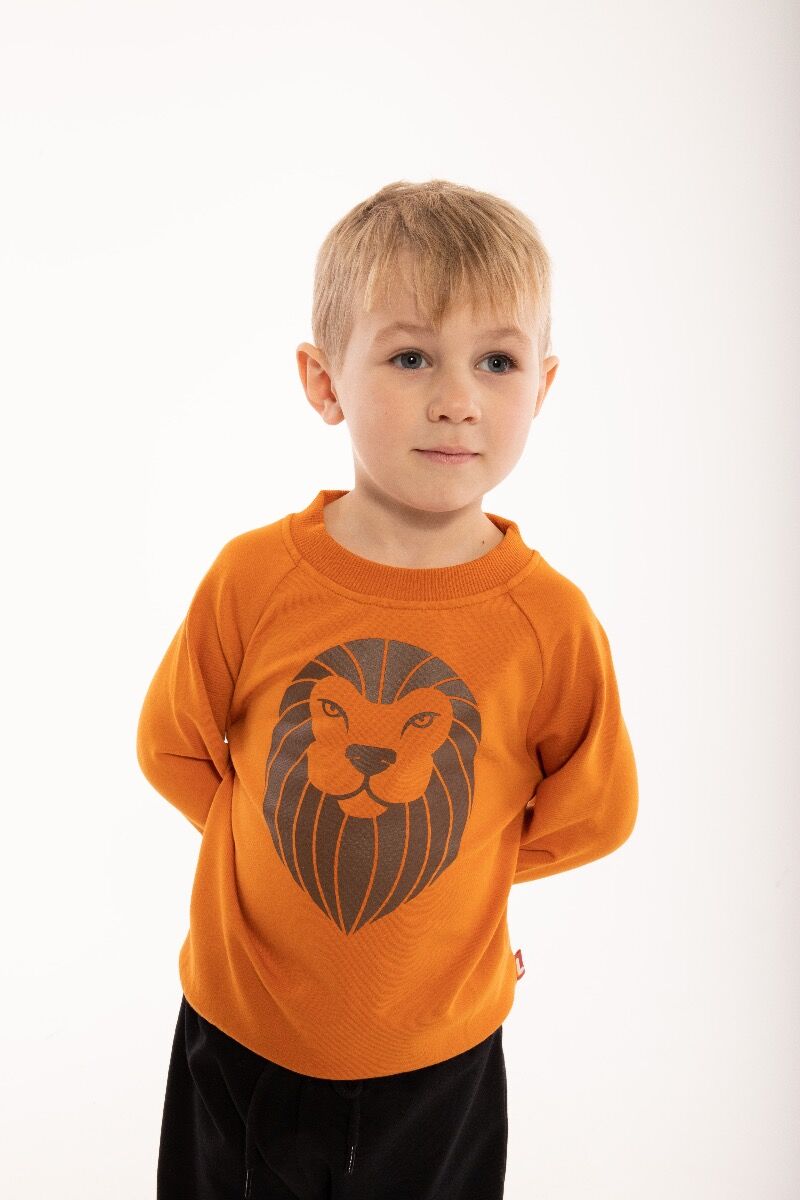Sweater til børn med løve