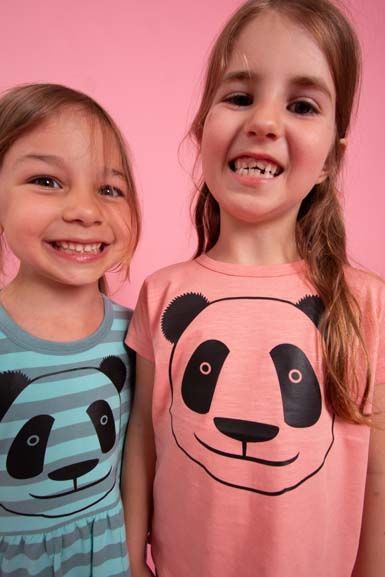 T-shirt til børn med panda